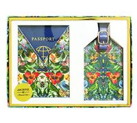 Archive Luggage Tag & Passport Holder Travel Set, Green