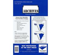 Archives Standard Comic Book 4-Mil Thick Mylar Sleeves 7-1/4" x 10-1/2" Plus Two 7/8" Non-Foldable Flaps - Pack of 50!