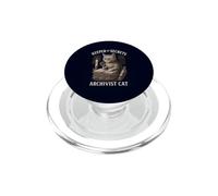 Archivist Cat Keeper of Secrets Vintage Book Lover PopSockets PopGrip for MagSafe