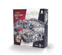 Archon Studio Dungeons & Lasers Prepainted Terrain Sets for DND and Tabletop RPG Games - 5E Compatible with 28mm-32mm Scale Miniatures - Modular Design for Fast Assembly (Rocky Caves)