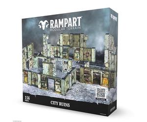 Archon Studio Rampart Modular Terrain: City Ruins Miniature Terrain Set - Unpainted Compatible with DND and Other Tabletop RPG Games