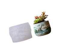 Archosaur Molded Elastomer Cast for Artisanal Rosin Concrete Handicrafts Farmer Jewelry Making Undertakings Dinosaur Flower Container Cast for Succulents