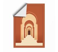 Archway Perspective Minimalist Unframed Wall Art Print A2 (59.4×42cm), Wall Decor for Living Room, Bedroom, Office & Home, Art Gift
