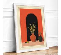 Archway Stillness Boho Framed Wall Art Print A3 (42×29.7cm) White, Wall Decor for Living Room, Bedroom, Office & Home, Ready to Hang, Art Gift