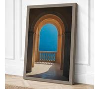 Archway to the Sea Coastal Canvas Wall Art Print 18x12 Inch