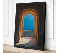 Archway to the Sea Coastal Canvas Wall Art Print 36x24 Inch