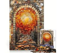 Archway to The Sun Mosaic 1000 Pieces Jigsaws Adults Puzzles Gifts Brain Exercise Color Fast Pattern Build (38x26cm)