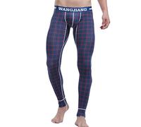 ARCITON Men's Low Rise Leggings Long Johns Thermal Underwear Pant Warm Baselayer Bottom Small(Waist: 26"- 29") 5005CKU Plaid