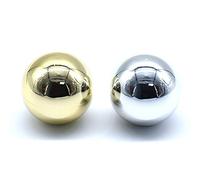 Arcity 2 Pcs Arcade Joystick Ball Top Chrome Handle Rocker Round Head for Arcade Fighting Joystick Game DIY Parts Kit Replacement M6 Gold and Silver Durable New