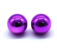 Arcity 2 Pcs Arcade Joystick Ball Top Chrome Handle Rocker Round Head for Arcade Fighting Joystick Game DIY Parts Kit Replacement M6 Purple and Purple Durable New