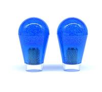 Arcity 2 Pcs Arcade Joystick Oval Bat Top Topper Knob Ball Top Blue and Blue Transparent Clear Handle Knob American Type Style for Zippy SANWA SEIMITSU Arcade1up Machine Console Cabinet New