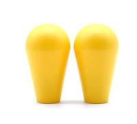 Arcity 2 Pcs Arcade Joystick Oval Bat Top Topper Knob Ball Top Handle Knob American Type Style Yellow and Yellow for Zippy SANWA SEIMITSU Arcade1up Machine Console Cabinet New, HY-PJ092-17