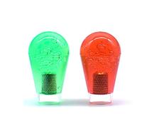 Arcity 2 Pcs Arcade Joystick Oval Bat Top Topper Knob Ball Top Red and Green Transparent Clear Handle Knob American Type Style for Zippy SANWA SEIMITSU Arcade1up Machine Console Cabinet New