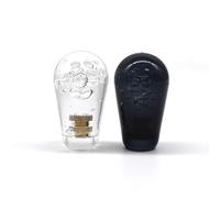 Arcity 2 Pcs Arcade Joystick Oval Bat Top Topper Knob Ball Top Transparent Clear Handle Knob American Type Style for Zippy SANWA SEIMITSU Arcade1up Machine Console Cabinet (Full Black and White)