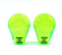 Arcity 2 Pieces Arcade Joystick Bat Top Big Head Oval Handle Knob American Type Green and Green Transparent for Zippy SANWA SEIMITSU Arcade1up Machine Console Cabinet New
