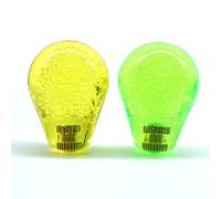 Arcity 2 Pieces Arcade Joystick Bat Top Big Head Oval Handle Knob American Type Green and Yellow Transparent for Zippy SANWA SEIMITSU Arcade1up Machine Console Cabinet New