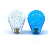 Arcity 2 Pieces Arcade Joystick Bat Top Big Head Oval Handle Knob American Type White and Blue Transparent for Zippy SANWA SEIMITSU Arcade1up Machine Console Cabinet New