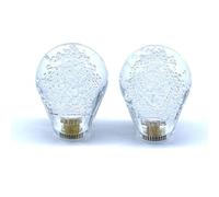 Arcity 2 Pieces Arcade Joystick Bat Top Big Head Oval Handle Knob American Type White and White Transparent for Zippy SANWA SEIMITSU Arcade1up Machine Console Cabinet New