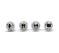 Arcity 4 Pcs/Lot 24mm Arcade LED Push Buttons Illuminated 1P 2P 3P 4P Players Lit with Microswitch for Arcade Machine Games Console Parts 5V White New