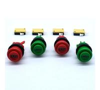 Arcity 4 Pcs/Lot Arcade Game Push Button EXIT Credit Style Type American with Microswitch Jamma MAME Machine Console Parts Red Green New