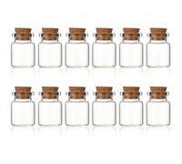 Arcjunys Glass Bottles with Cork Lids 5ml - Mini Jars for Crafting, Decoration for Wedding, Party