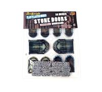 Arcknight Flat Plastic Miniatures - Stone Doors - 10p Doorband