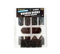 Arcknight Flat Plastic Miniatures - Wooden Doors - 10p Doorband