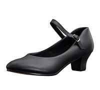 ARCLIBER Character Shoes for Women Ankle Strap 1.55" Dance Heels for Ballroom Salsa Tango, Black, 9 UK