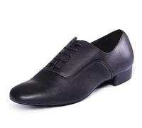 ARCLIBER Mens Dance Shoes Ballroom PU Leather Black Dancing Shoes for Men Sole Tango Salsa Latin, Matte Black, 6.5 UK