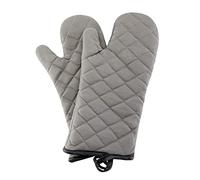 ARCLIBER Oven Mitts 1 Pair of Quilted Lining,Heat Resistant Kitchen Gloves,Classic Flame Oven Mitt Set,Grey 13 Inches