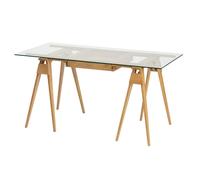 Design House Stockholm Arco desk Oak clear lacquer incl. box, glass tabletop