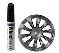 Arcoche Rim Touch Up Paint For Tesla, Wheel Rims Touch Up Paint Wheel Scratch Repair Wheel Paint Curb Rash Paint Pen for Model Y 3 S X (Silver)