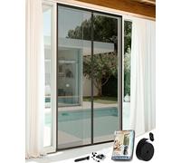 ARCOL Magnetic Fly Screen Door 92x212cm Premium Fibreglass - Stop Flies & Mosquitoes in 3 Min., Ultra-Fine Anti-Insect Net, Automatic Closure with Magnets & Weights, Tear Tape (Black)