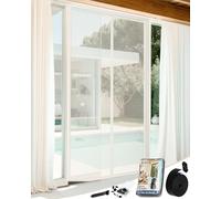 ARCOL Magnetic Fly Screen for Doors Adjustable in Width - Mosquito Net Curtain Door Window with Tear-Off Tapes, Magnetic Mosquito Net for Door Window Can be Shortened (155 x 250 cm, White)