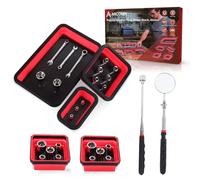 Arcomin Collapsible Magnetic Parts Tray Set, Double-Sided Foldable Magnetic Tool Tray for Screws Bolts Nuts Washers, Ideal Storage Organizer for Mechanics Automotive DIY Garage Workshop