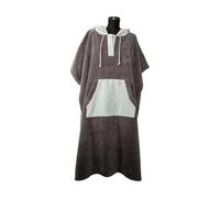Arconiz Hooded Poncho Towel, 100% Cotton Terry Cloth 450 GSM Surf Changing Robe, Wearable Beach & Bath Cover Up for Men & Women, Absorbent Quick Dry Hooded Towel - Gray S/M