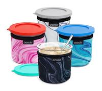 Arcoolor Ice Cream Neoprene Sleeve, Reusable Insulated Sleeves for Ninja Creami Pints, Compatible with NC301 NC300 NC299AMZ Series Ice Cream Maker Containers -Containers not Included (Mix, 4 Pack)