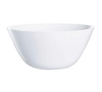 Arcopal by Luminarc Zelie White Opal Glass Dinner Set Dinnerware Plates (24cm Salad Bowl)