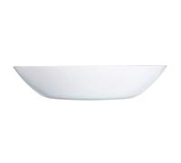 Arcopal by Luminarc Zelie White Opal Glass Dinner Set Dinnerware Plates (6X Soup Bowls)