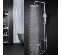 ARCORA Bath Tap Thermostat Bath Mixer Tap (Round Shower System Without Thermostatic Mixer, Chrome)