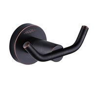 ARCORA Stainless Steel Oil Rubbed Bronze Double Wall Hooks, Heavy Duty Robe & Towel Hooks for Bathroom