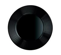 ARCOROC ARC L7611 Harena Flat Plates 25 cm Opal Glass Black Set of 6