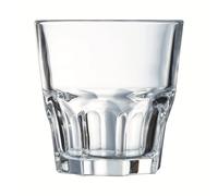 Arcoroc - Granity Collection - 6 Stackable Tempered Glass Low Glasses - Modern Design - Ideal for Cocktail - Made in France - Reinforced Packaging, Suitable for Online Sales