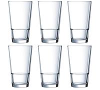 Arcoroc Stack Up Hiball Tumblers 16.5oz / 470ml - Pack of 6 - Stackable Glassware