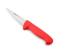 Arcos 2900 Series. Butcher Knife and Meat Knife. 5" Stainless Steel Blade. Red Polypropylene Handle.Color Identification System. Silver. Size 7" Heavy Duty. 2900 Series. Color Red.