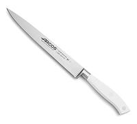 Arcos Forged Fillet Knife 8 Inch Nitrum Stainless Steel and 200 mm Blade,Sharp Steak Knife to Fillet Meat and Fish, Ergonomic Polyoxymethylene POM Handle, Series Riviera Blanc, Color White