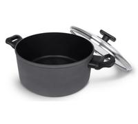 Arcos Kaula Series Non-Stick Casserole 24 cm Forged Aluminium QuanTanium Coating Suitable for Any Kitchen Handle with Cold Effect Energy Saving System Dishwasher Safe Black