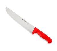 Arcos Range Butcher Knife 12 inch Nitrum Stainless Steel, Steak Knife, Polypropylene Red Handle, Color Identification System for Prolonged and Heavy Use,Series 2900, Color Red