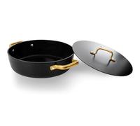 Arcos Samoa Iconic Series | Ceramic Non-Stick Low Casserole 28 cm and 4.3 L | Forged Aluminium | Suitable for Any Kitchen | Stainless Steel Handle | Black | Free of (PFOA/PTFE/PFOS)