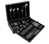Arcos Series Berlin - Gift Case Flatware Set 113 pieces (Complete Set) - Monoblock of one piece Stainless Steel Silver Color